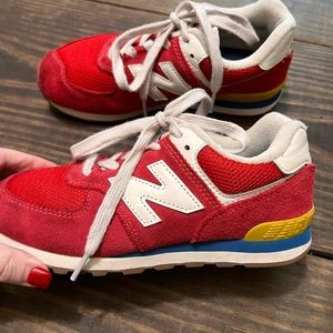 New Balance Red Classic 574 Shoes